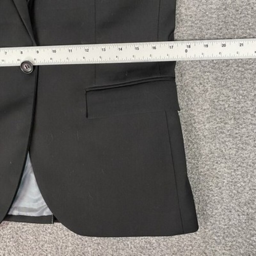 Topman 2 Piece Skinny Fit Suit 38R 32L Black Formal Wedding Business Prom - Picture 15 of 16